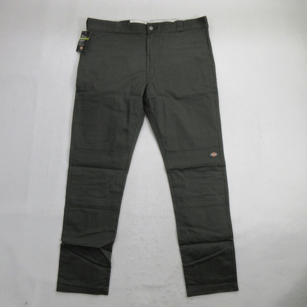 Dickies Men's Pants 42x34 Flex Twill Work Skinny Straight Double Knee New